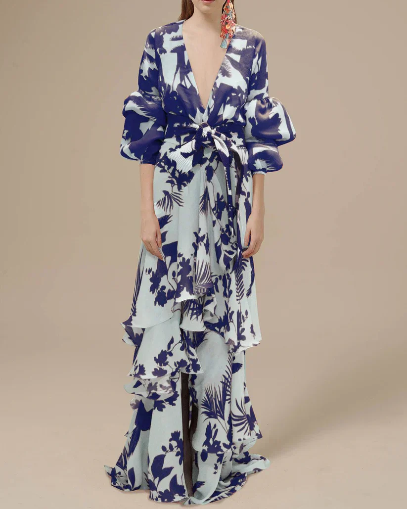 Eugenia® | Printed Chiffon Party Dress - Image 4