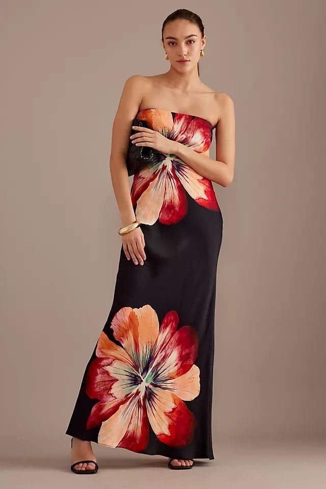 Eugenia® | Strapless Maxi Dress With Flower Print - Image 8