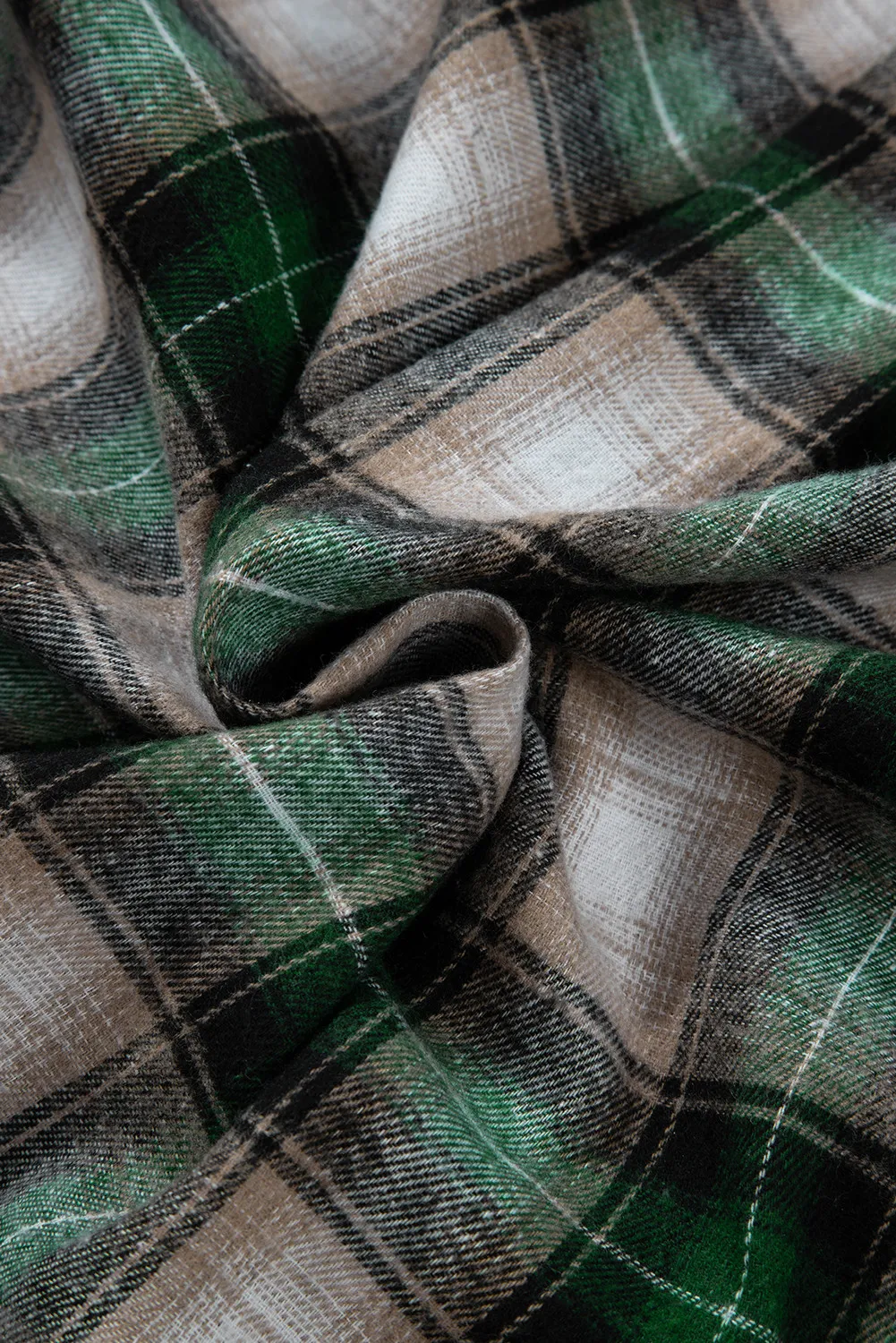 Eva | Checked hooded jacket with drawstring and pockets - Image 5