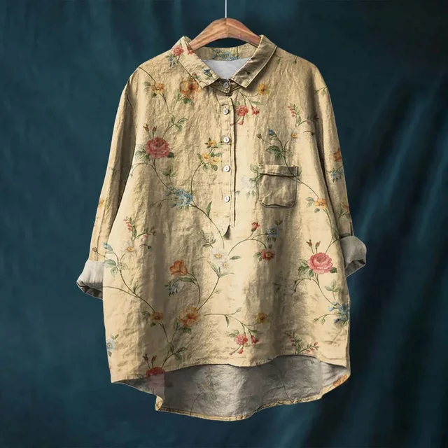 Eva® | Cotton And Linen Blouse - Image 3