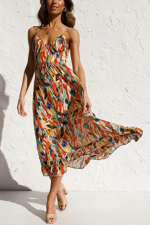 Eva® | Elegant Colored Dress With V-Neck - Image 5