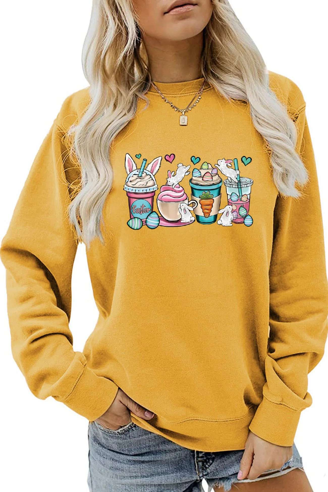Eva | Sweatshirt with ice cream bunny print
