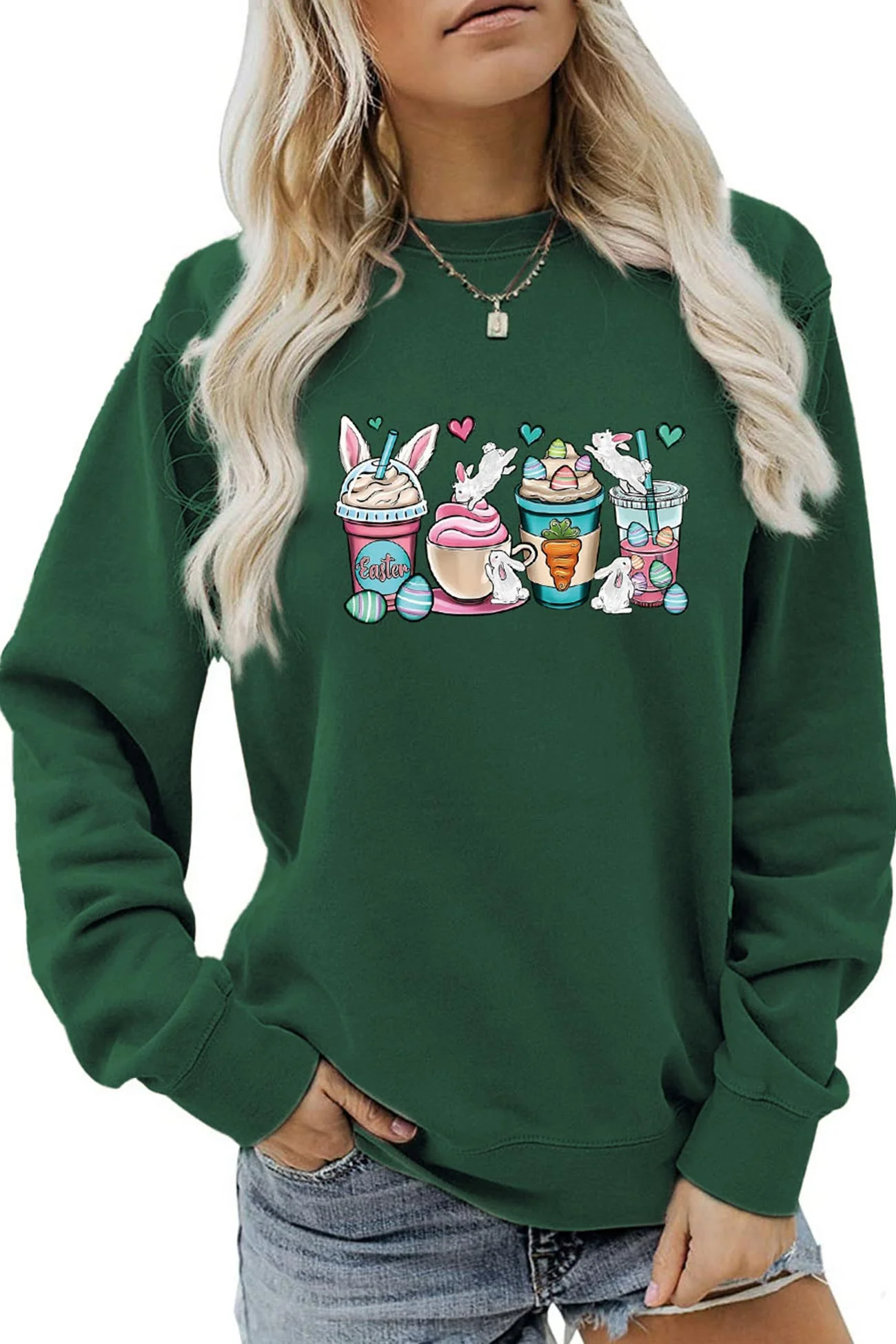Eva | Sweatshirt with ice cream bunny print - Image 10