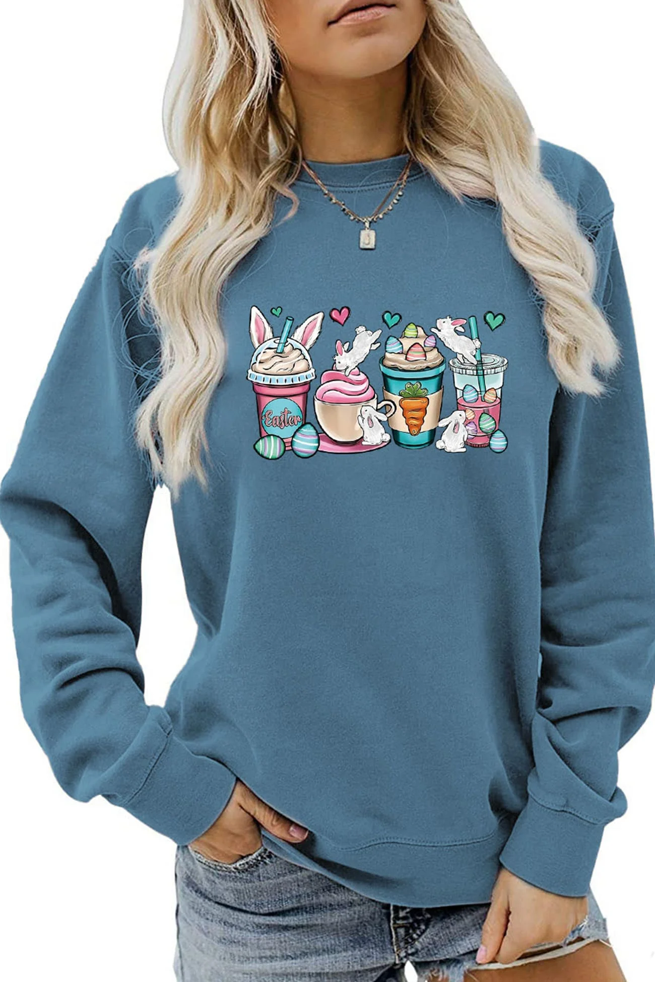 Eva | Sweatshirt with ice cream bunny print - Image 11