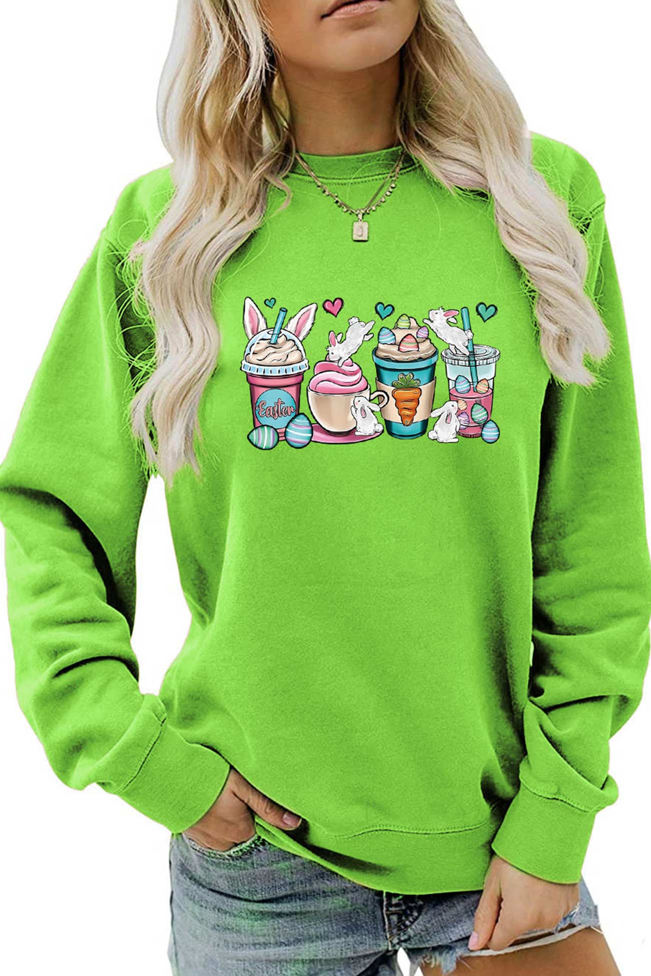 Eva | Sweatshirt with ice cream bunny print - Image 2