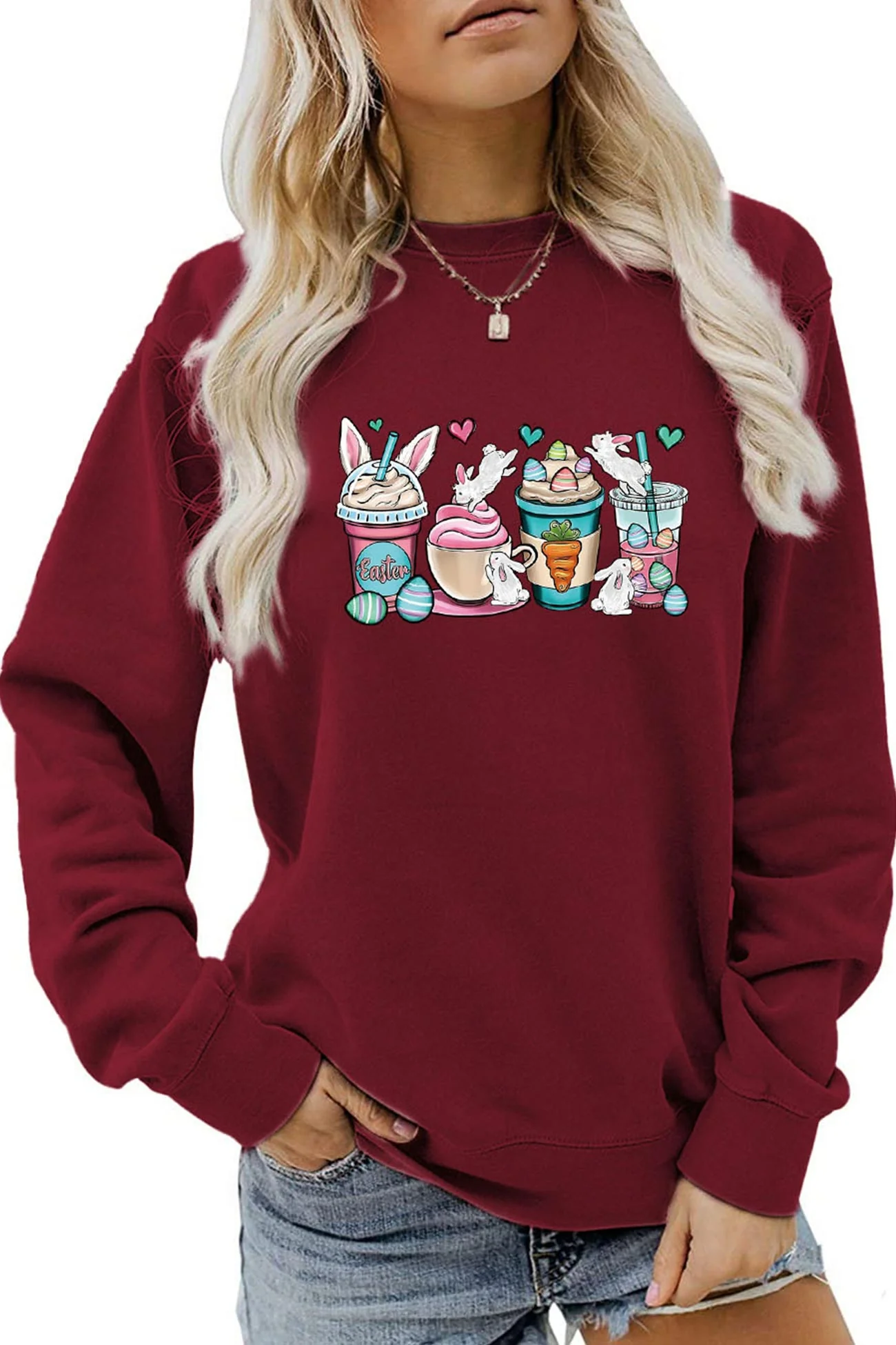 Eva | Sweatshirt with ice cream bunny print - Image 6