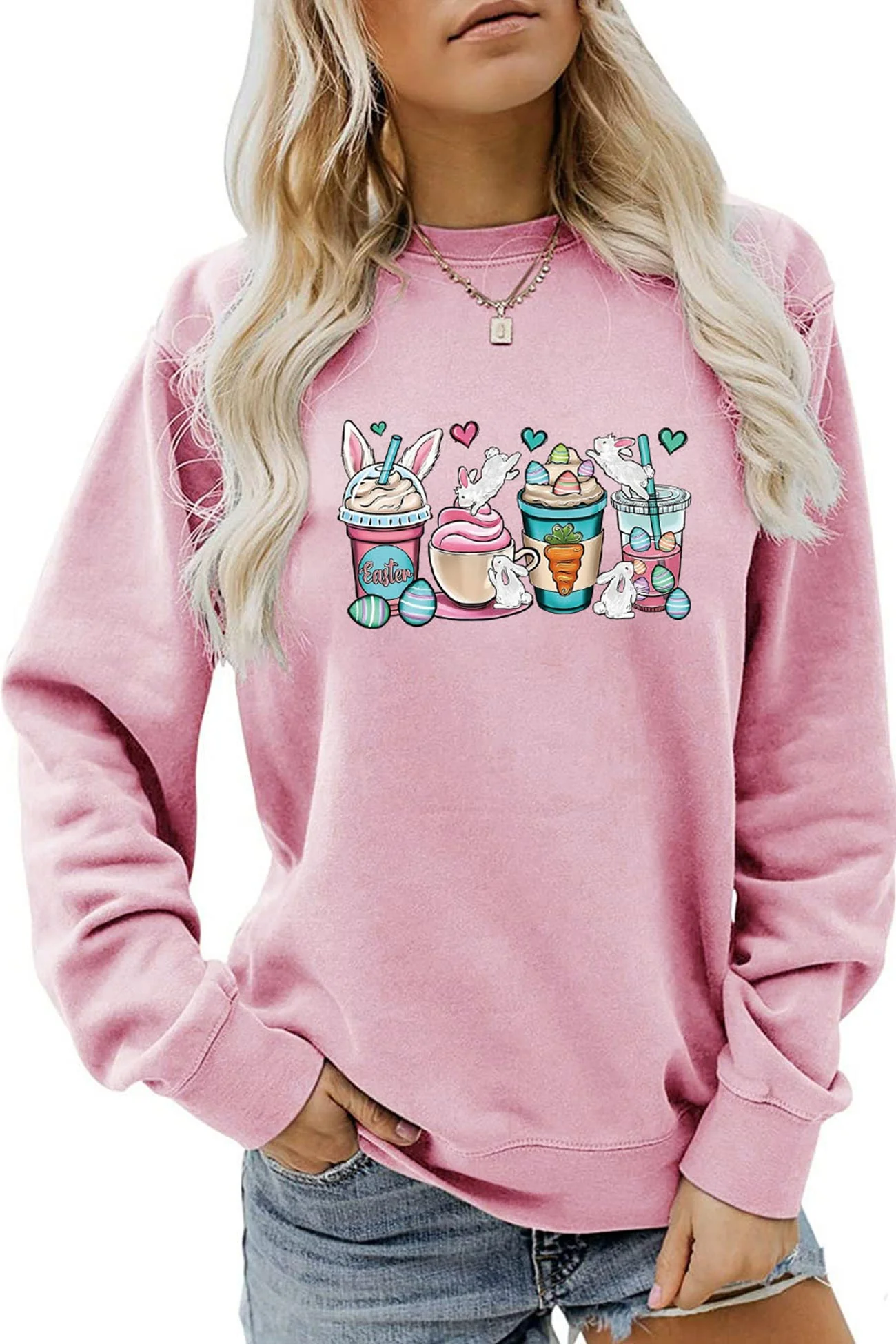 Eva | Sweatshirt with ice cream bunny print - Image 7
