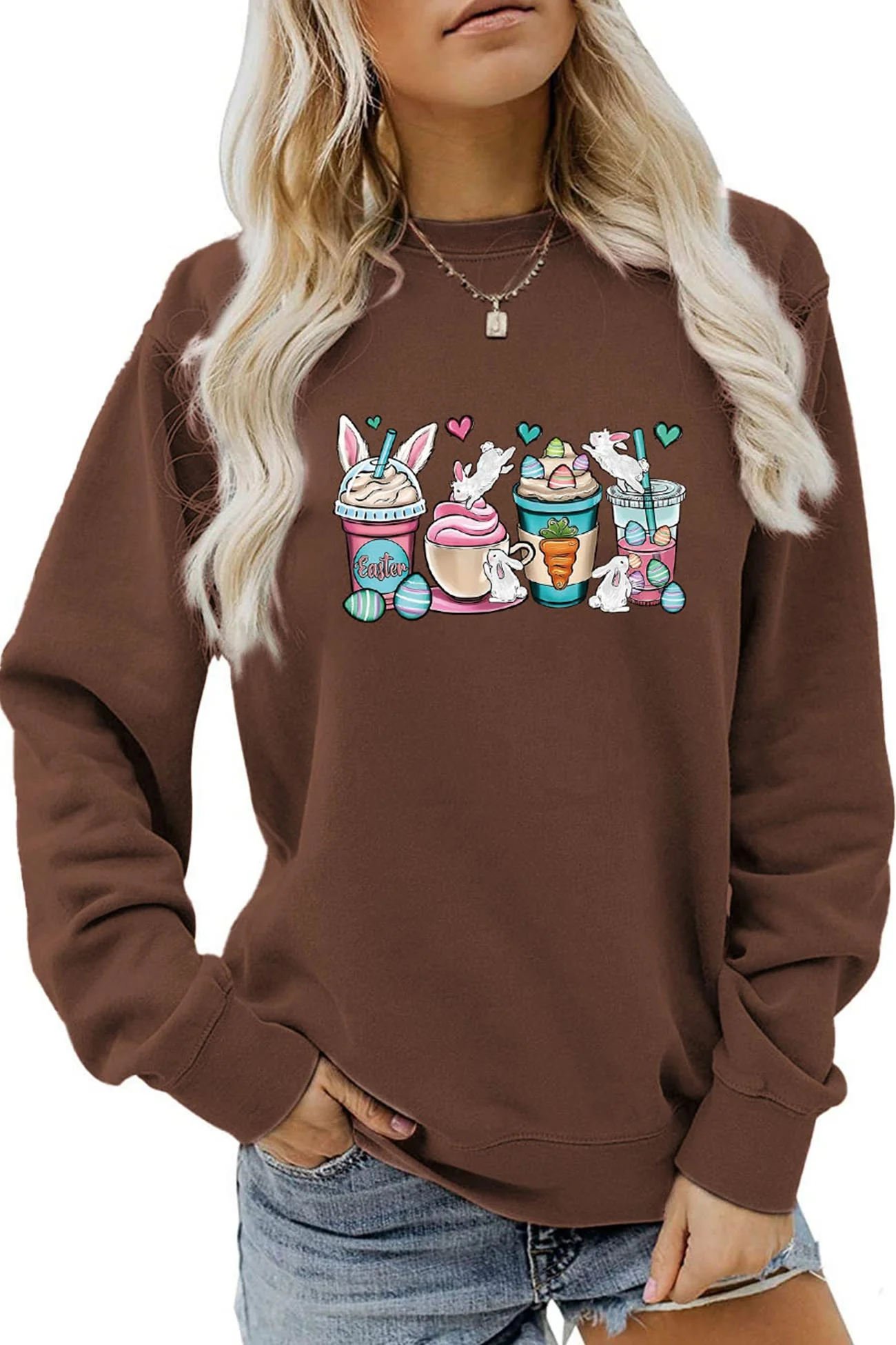 Eva | Sweatshirt with ice cream bunny print - Image 9