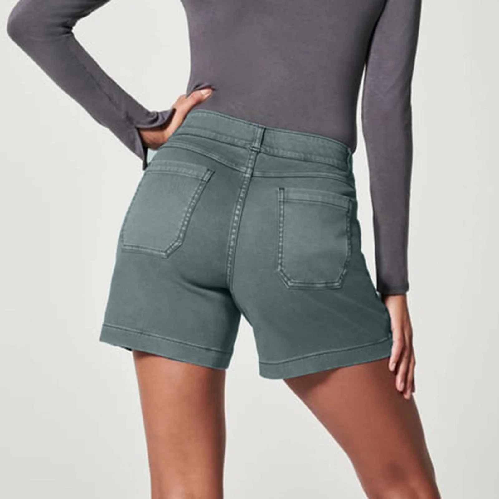 Fabiana® | Pull-On Stretch Denim Shorts - Image 9