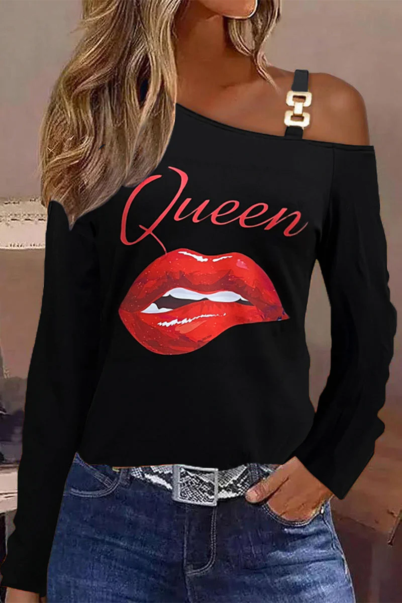 Fabiana | Sexy color block patchwork tops with slant collar - Image 2