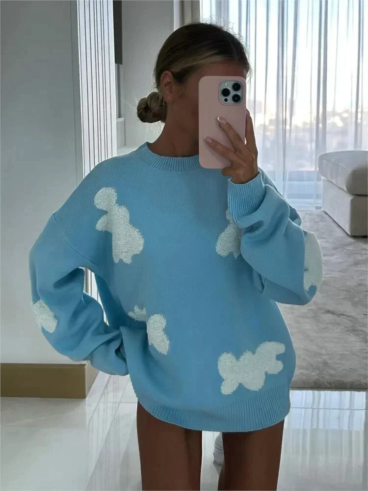 Fabienne® | Chic knitted sweater with “Sweet Love” embroidery - Image 2
