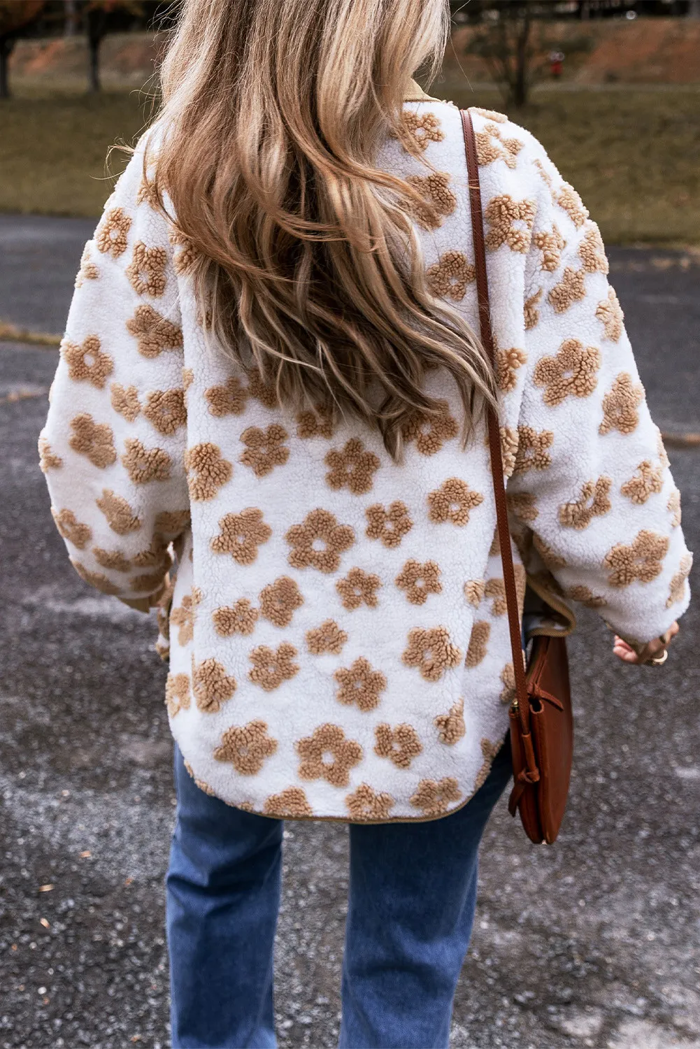 Fabiola | Floral long sleeve button down jacket - Image 5