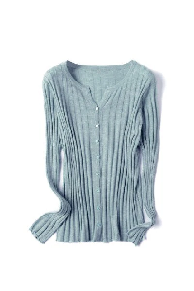Fabiola | Layered ribbed cardigan with a crew neck - Image 8