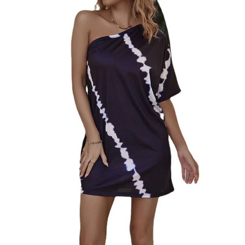 Fabiola® | Women'S Asymmetric Summer Dress With Creative Pattern - Image 4