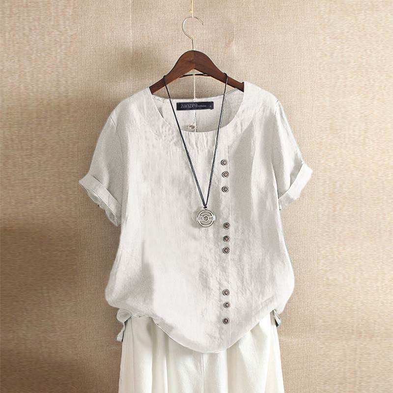 Fátima® | Blouse Made Of High-Quality Cotton With A Beautiful Button Closure - Image 4