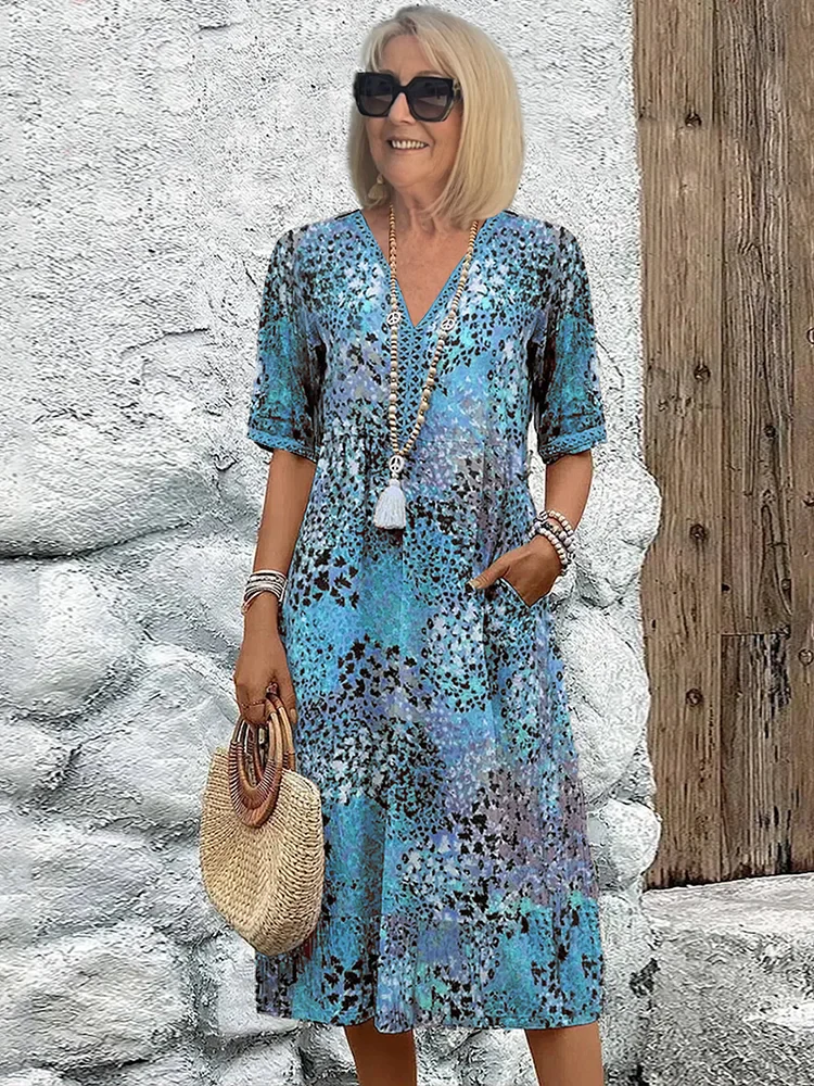 Felicia® | Elegant women's maxi dress floral pattern - Image 3