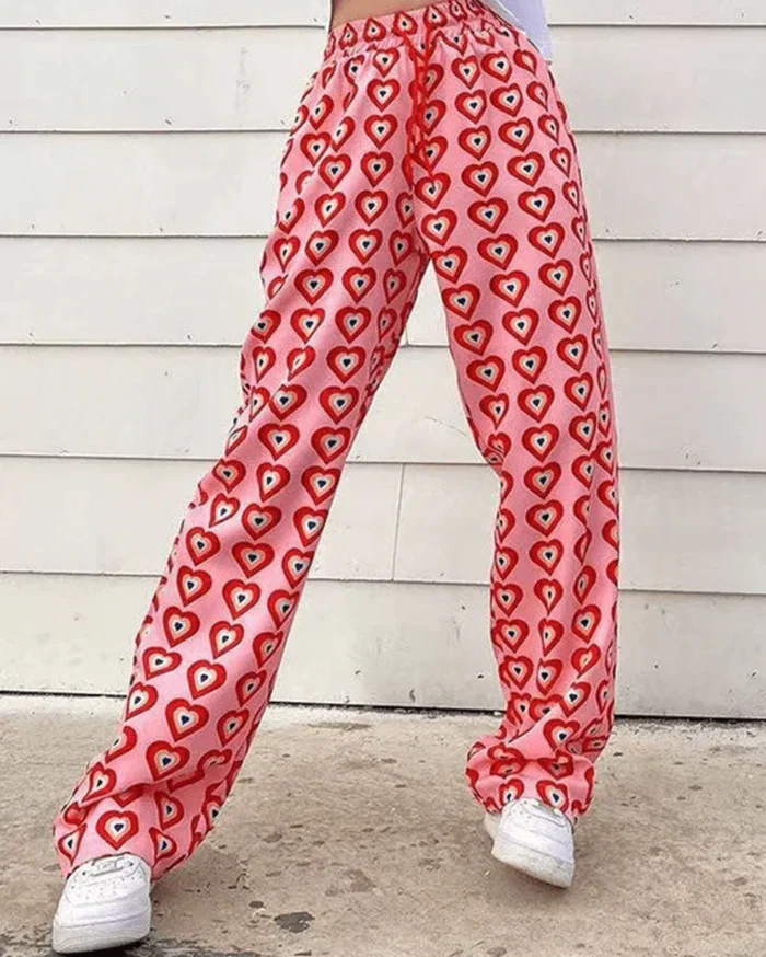 Feliciana® | Quick-Drying Pants With Heart Print