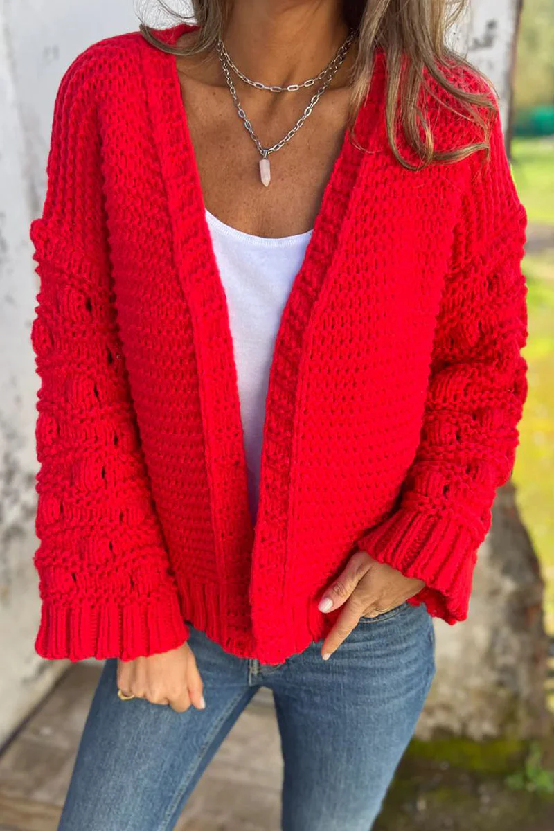 Felicidad | Casual solid color V-neck outerwear - Image 7