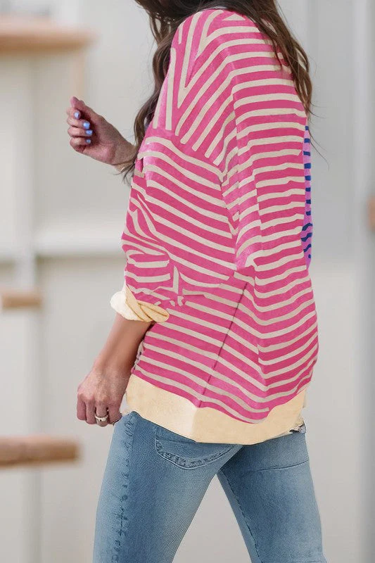Felicidad | Oversized sweatshirt with dropped shoulders in a color block look - Image 9