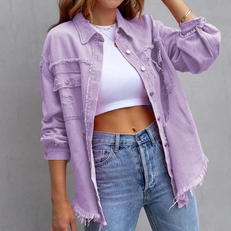 Felisa | Colorful denim jacket - Image 4
