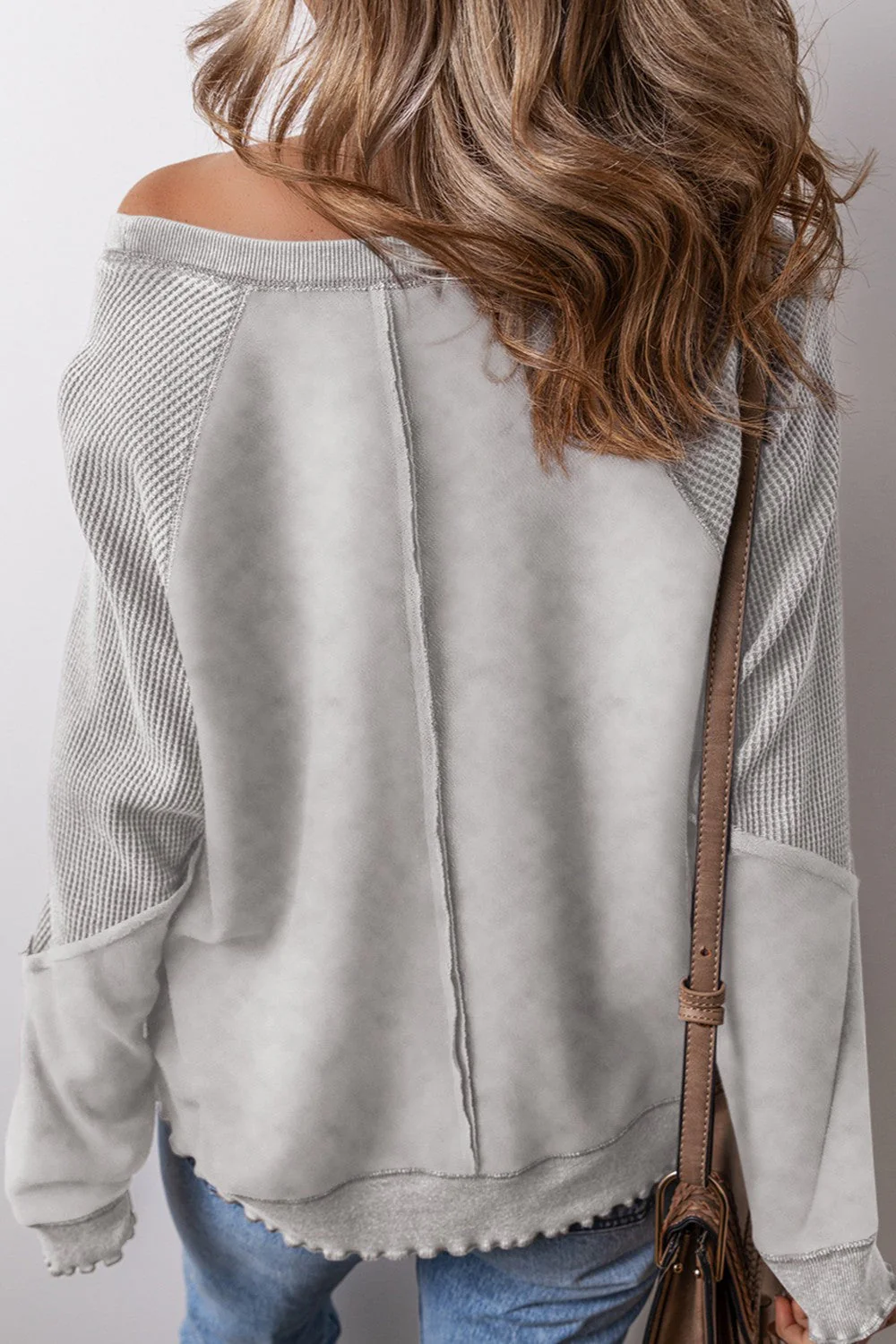 Felisa | Long sleeve sweatshirt with exposed seams - Image 8