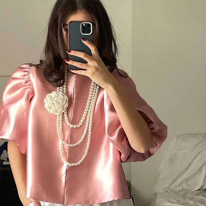 Fernanda® | Elegant Blouse With Puff Sleeves For Women - Image 8