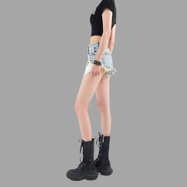 Fernanda® | Jeans-Shorts Im Used-Look Mit Fransendetail - Image 3