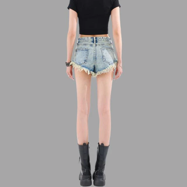 Fernanda® | Jeans-Shorts Im Used-Look Mit Fransendetail - Image 4