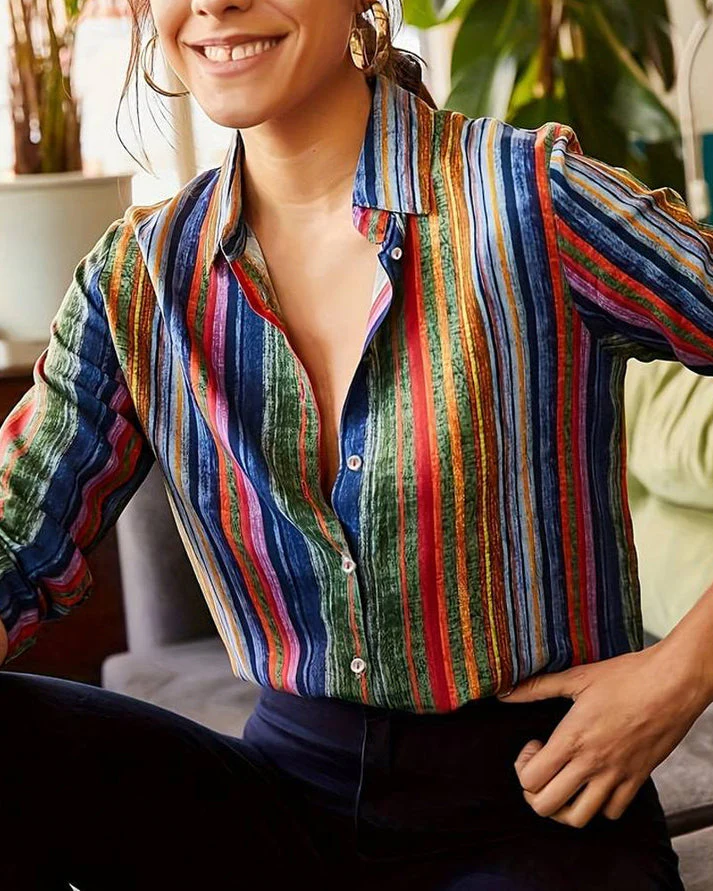 Fiona® | Colorful Women'S Blouse With Buttons And Long Sleeves - Image 3