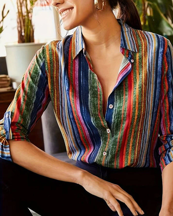 Fiona® | Colorful Women'S Blouse With Buttons And Long Sleeves - Image 5