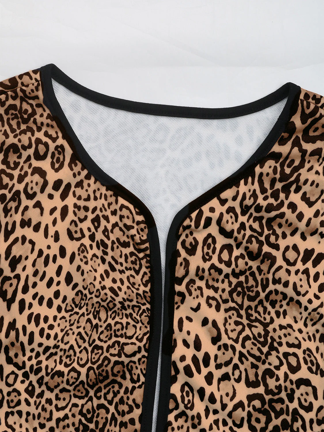 Fiona | Perfee leopard long sleeve open front jacket - Image 3