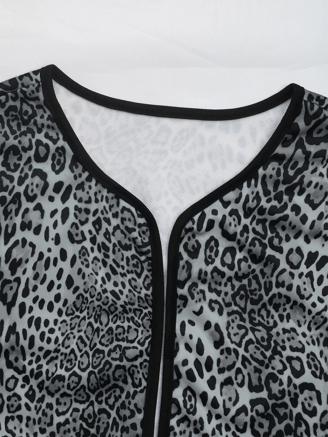 Fiona | Perfee leopard long sleeve open front jacket - Image 9