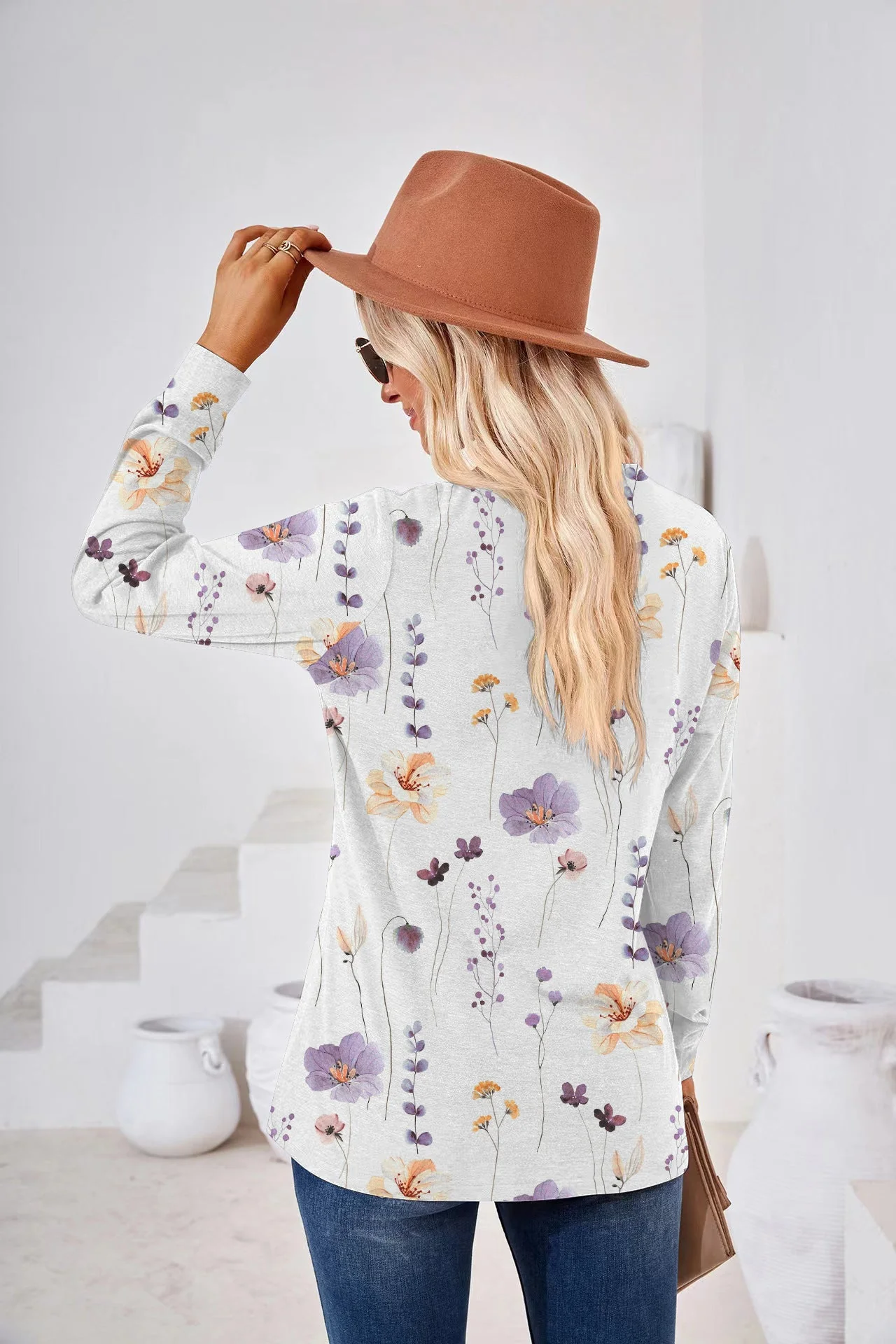 Fiona® | Women'S Blouse With Floral Print And Button Details - Image 2