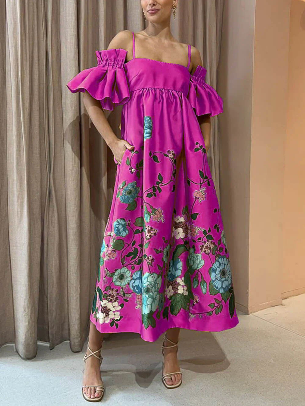 Fiora® | Dress With Marigold Flower Sleeves - Image 9