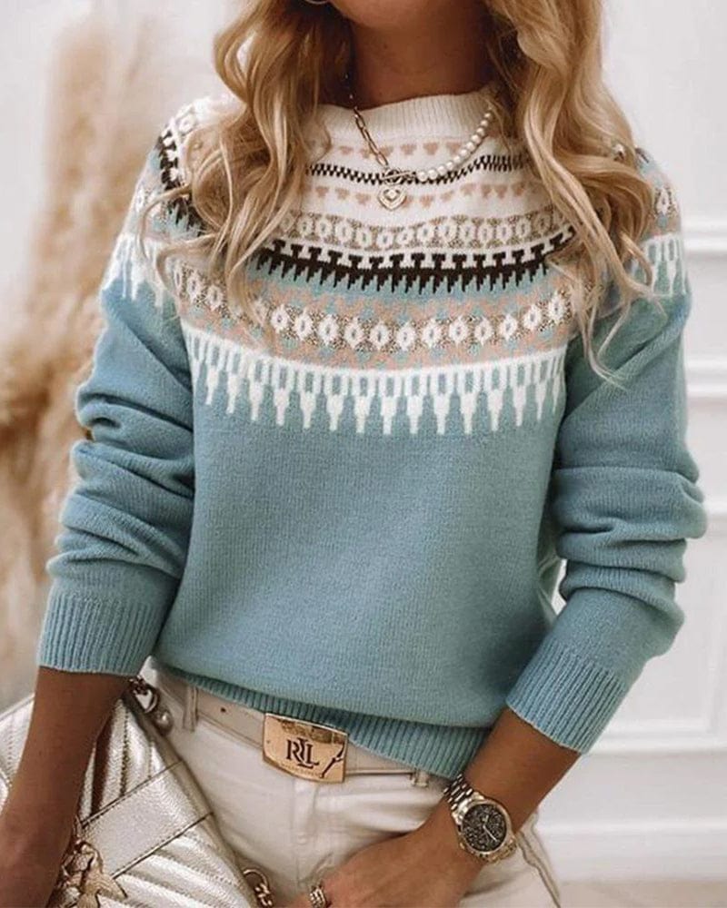 Fleur | Printed women's sweater with long sleeves