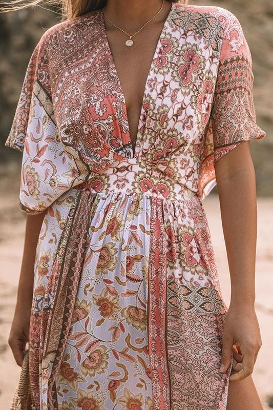 Flor® | Printed V-Neck Cover-Up - Image 4