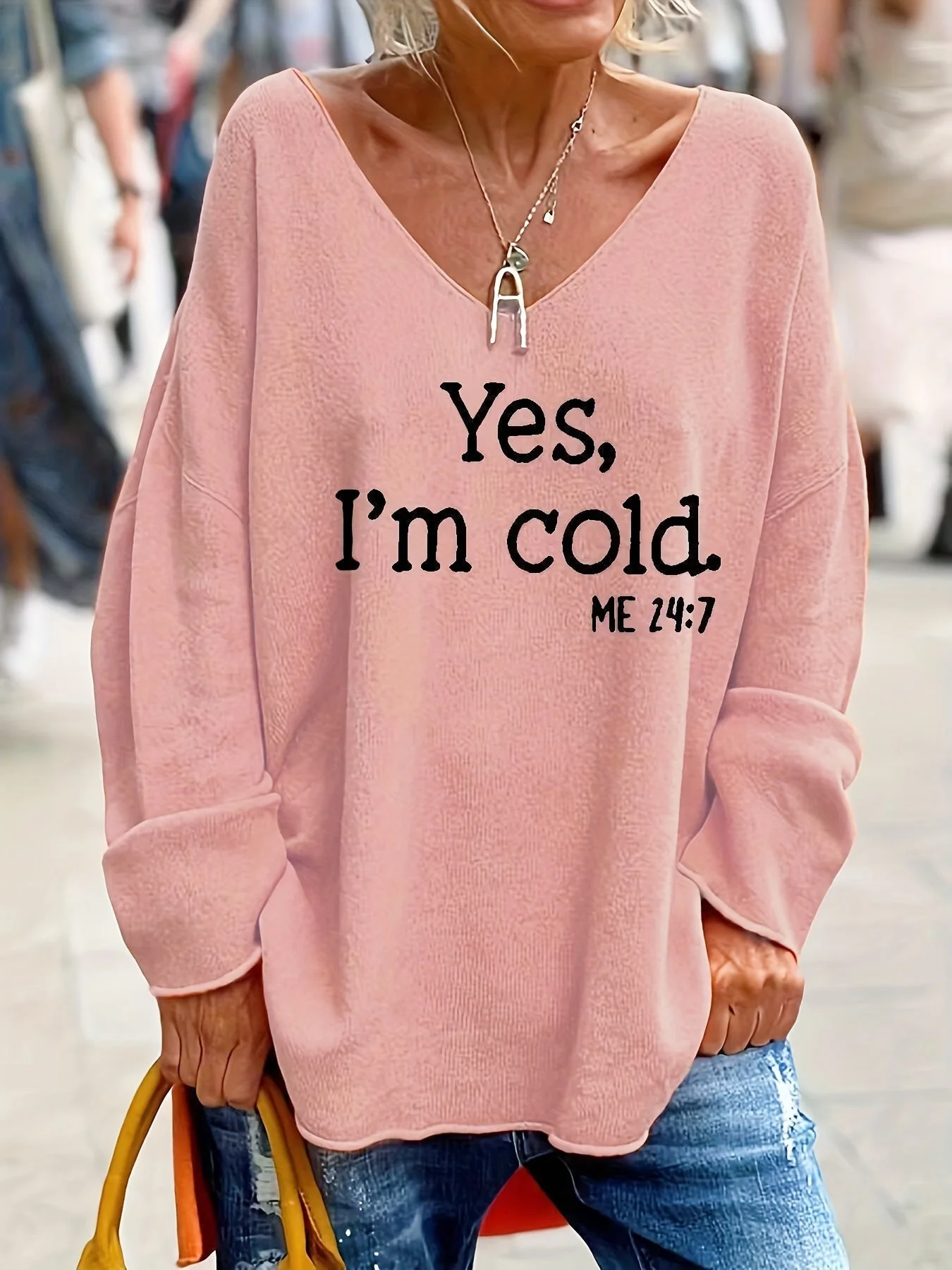Flor | Women's V-neck sweater - Image 4