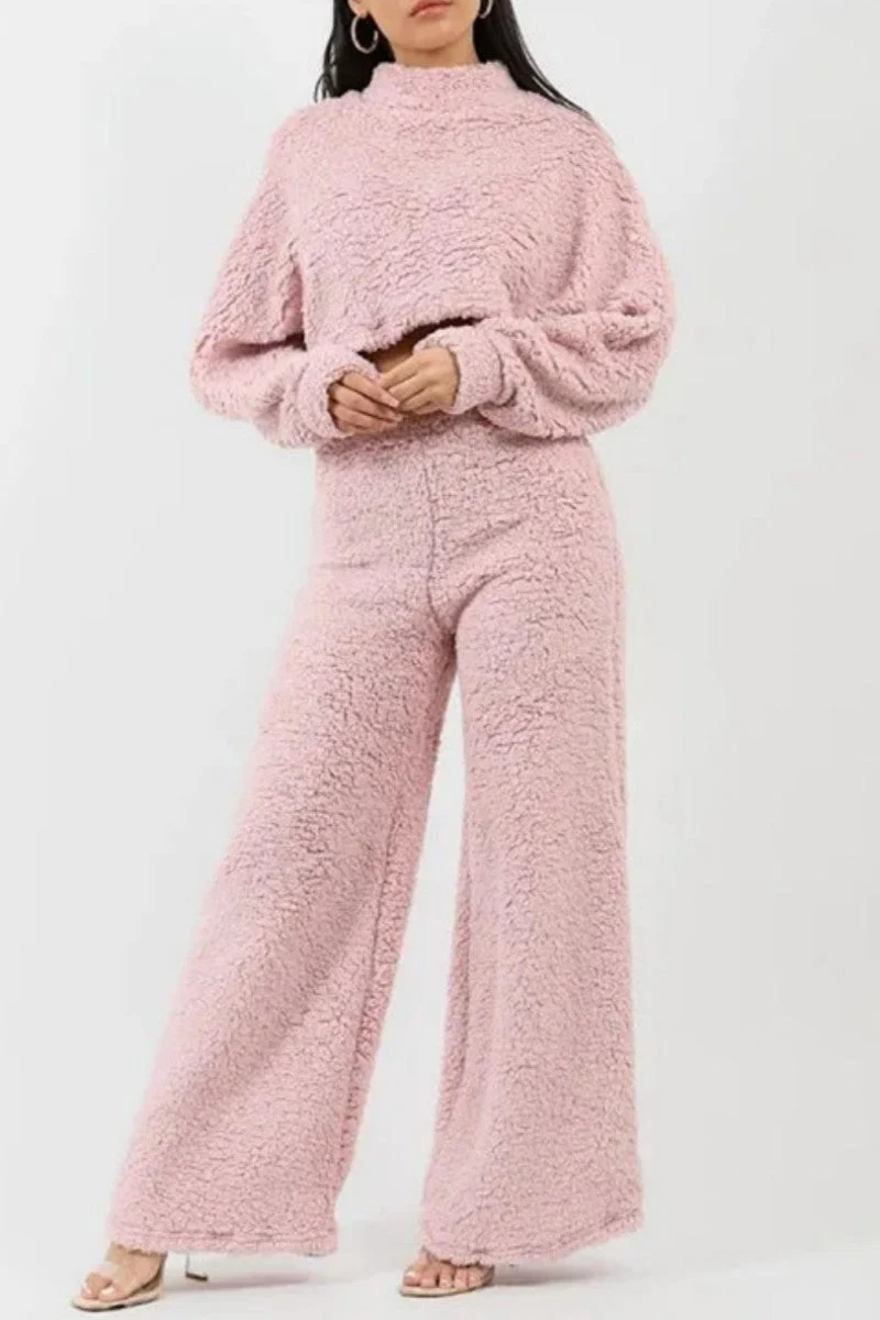 Flora | Casual solid color half turtleneck long sleeve two piece sweater - Image 16