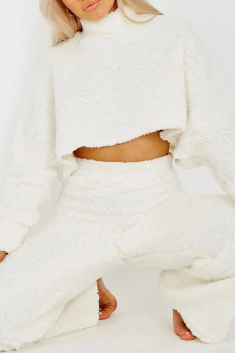 Flora | Casual solid color half turtleneck long sleeve two piece sweater - Image 2