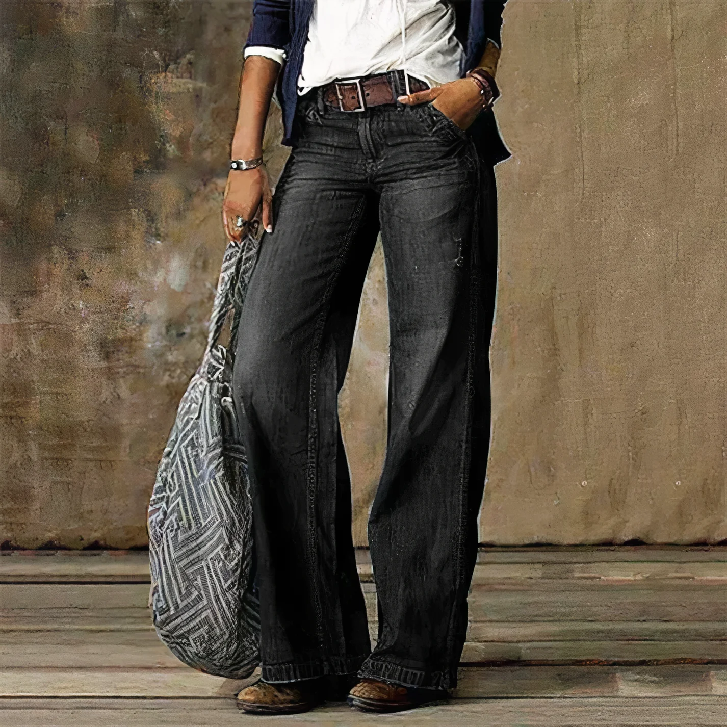Flora® | Retro High Waist Denim Jeans - Image 4