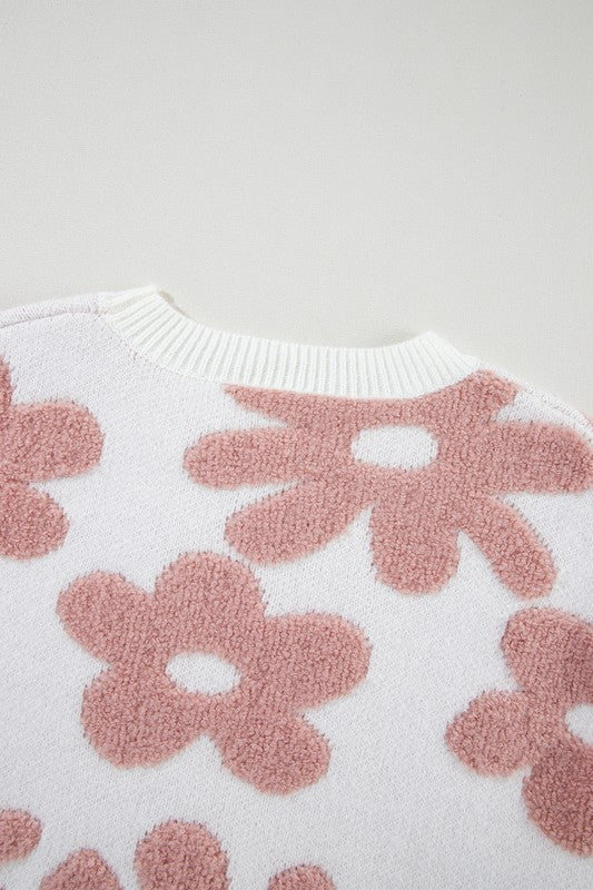 Flora | Vintage floral sweater with dropped shoulders - Image 11
