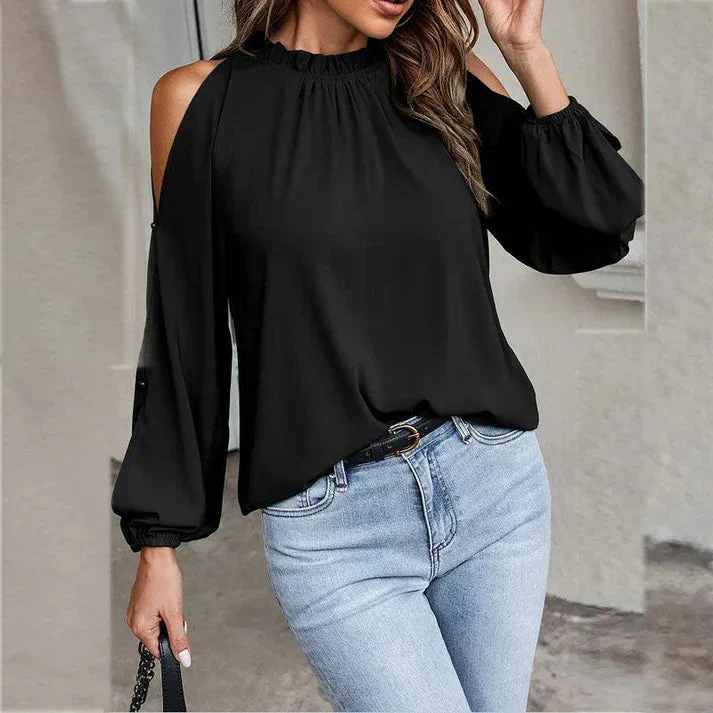 Florence® | Elegant Long-Sleeved Off-The-Shoulder Blouse - Image 2
