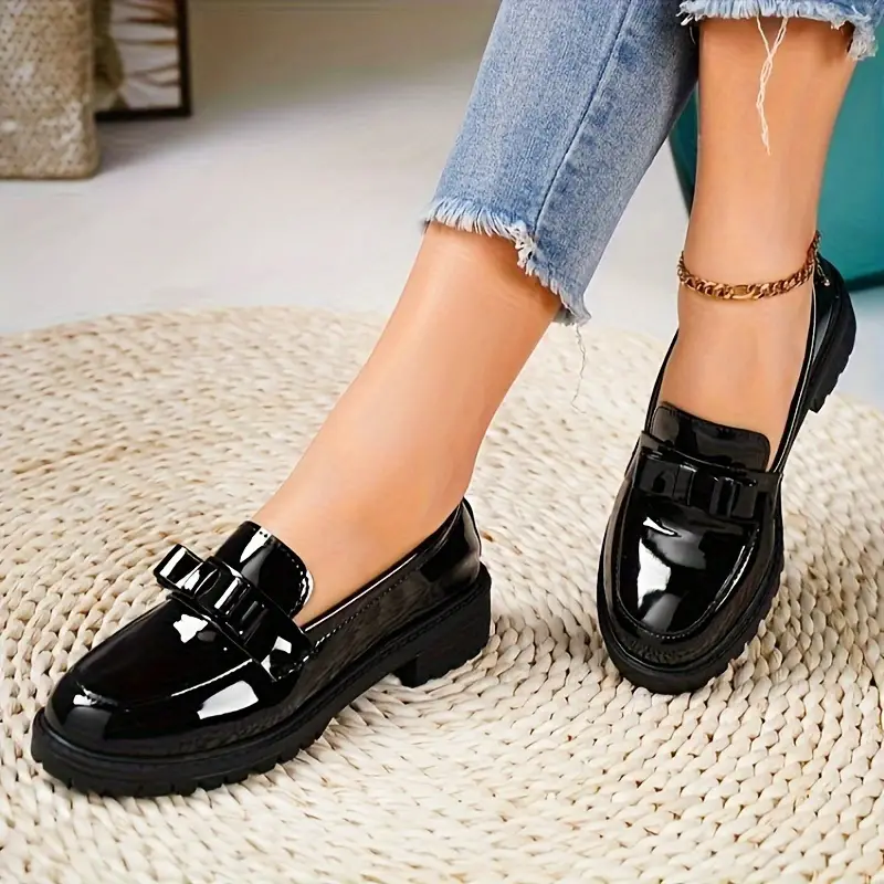 Florence® | Women's chunky heel bow knot loafer - Image 3