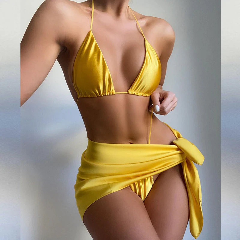 Florencia® | Women'S Bikini Set With Adjustable Straps And Wrap Skirt - Image 3