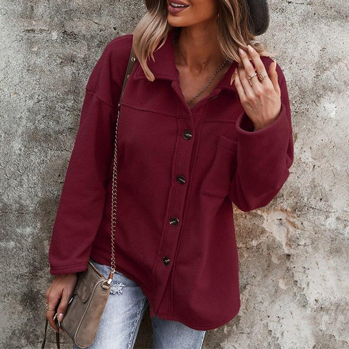 Florencia | Elegant oversized fleece jacket for women - Image 4