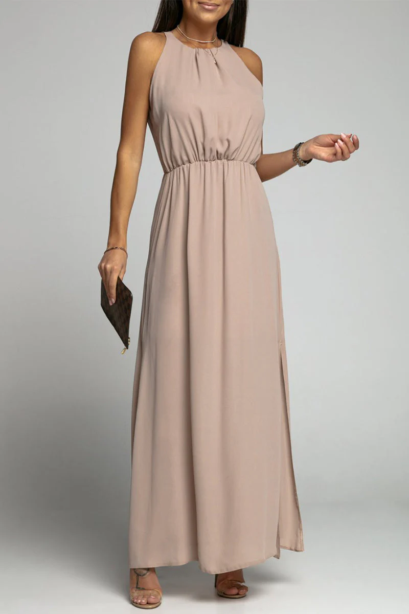Francesca® | Casual Sleeveless Round Neck Long Dress - Image 2