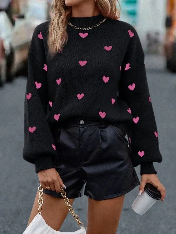 Francisca | All-over heart sweater - Image 3