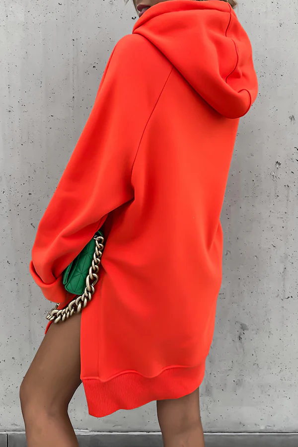 Frederika | Casual solid tops with drawstring and pockets and hooded collar - Image 8