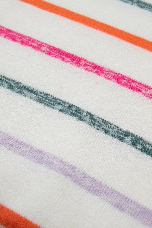 Frida | Colorful striped crew neck sweater with ribbed edges - Image 13