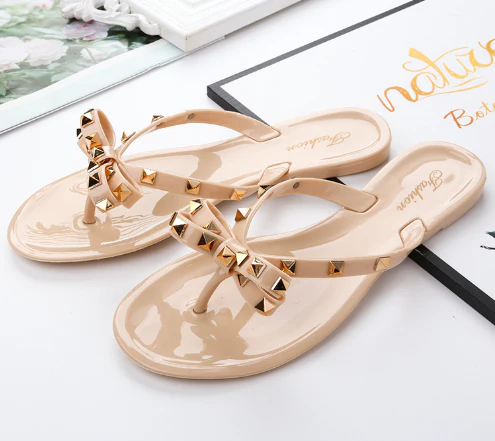 Frida® | Playful Flip-Flops With Bow Detail And Rivets - Image 4